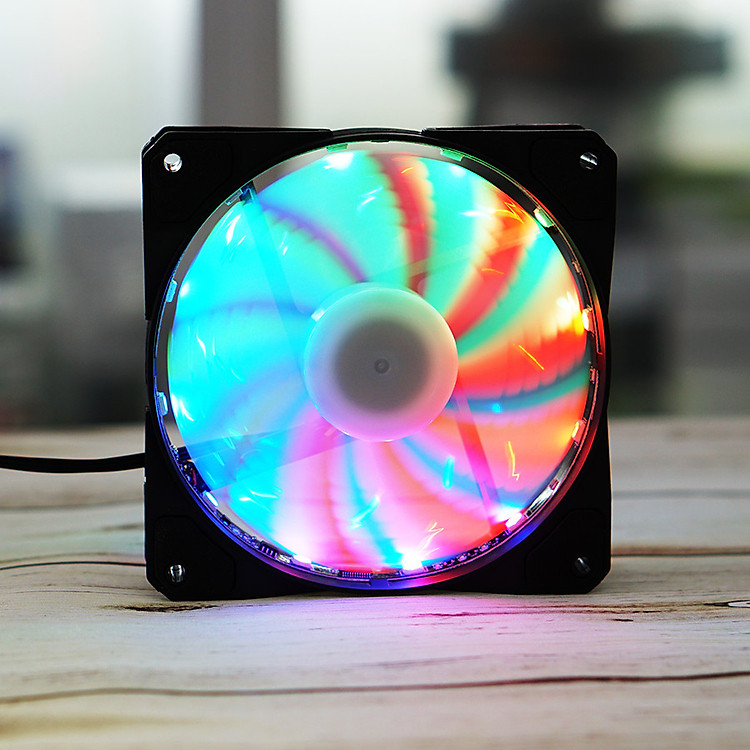 Fan Tản Nhiệt Fuhler 12Cm LED RGB Tự Động Đổi Màu - Hàng Chính Hãng