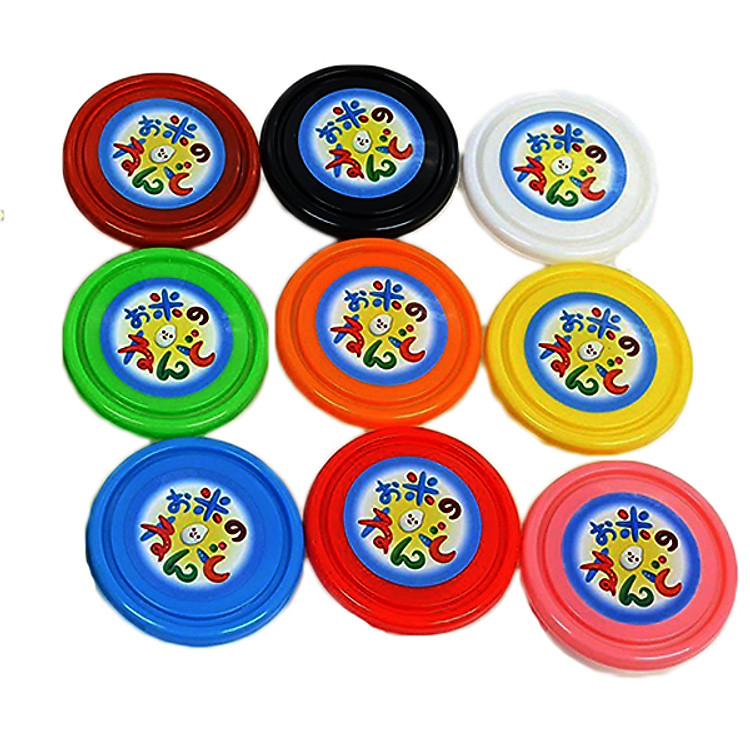 Bộ 9 hộp đất nặn màu sắc bằng bột gạo GINCHO (mẫu 1) nội địa Nhật Bản