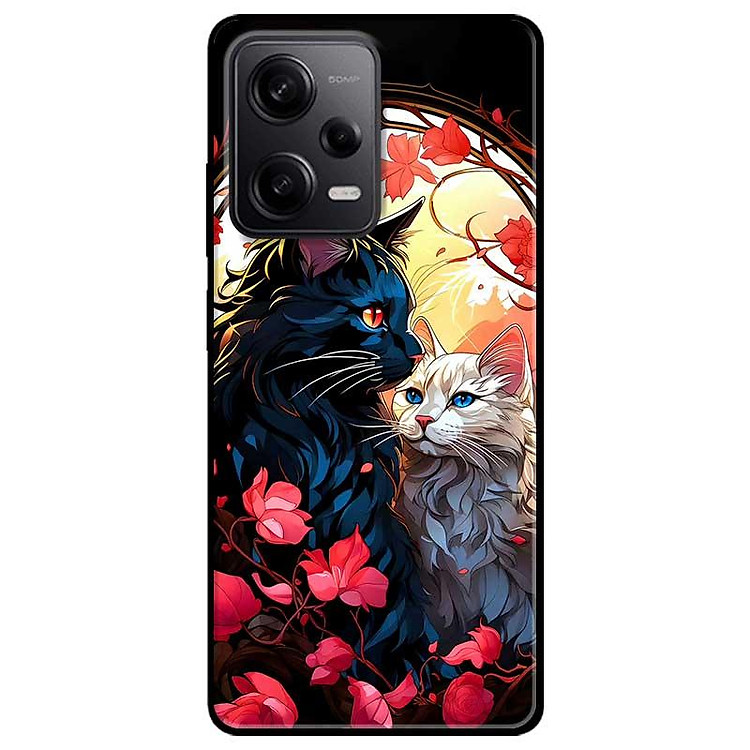 Ốp lưng Redmi 12 - Redmi note 12 4G - 12 Pro 4G - 12 Pro 5G - Mèo Trắng Đen - Hàng Chính Hãng