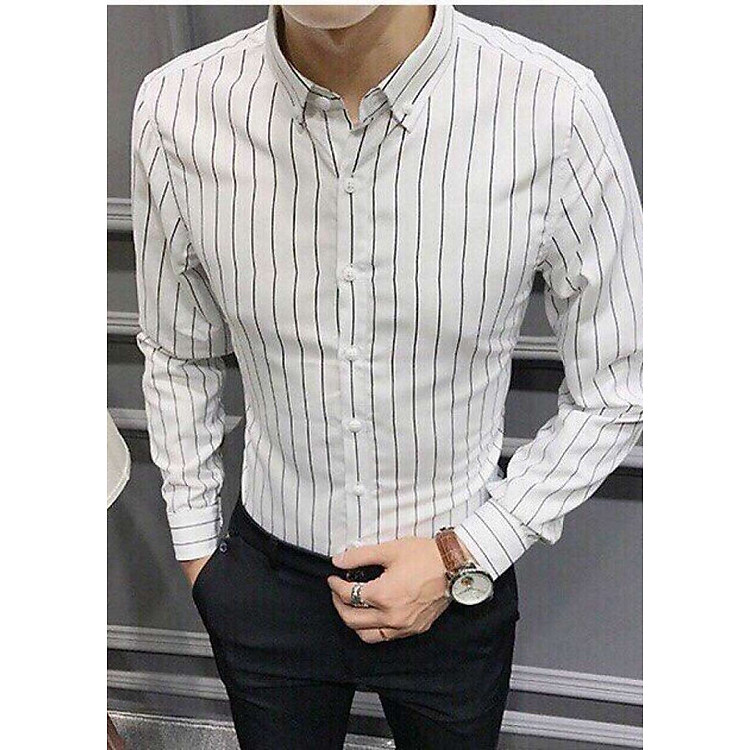 Áo sơ mi nam sọc tay dài