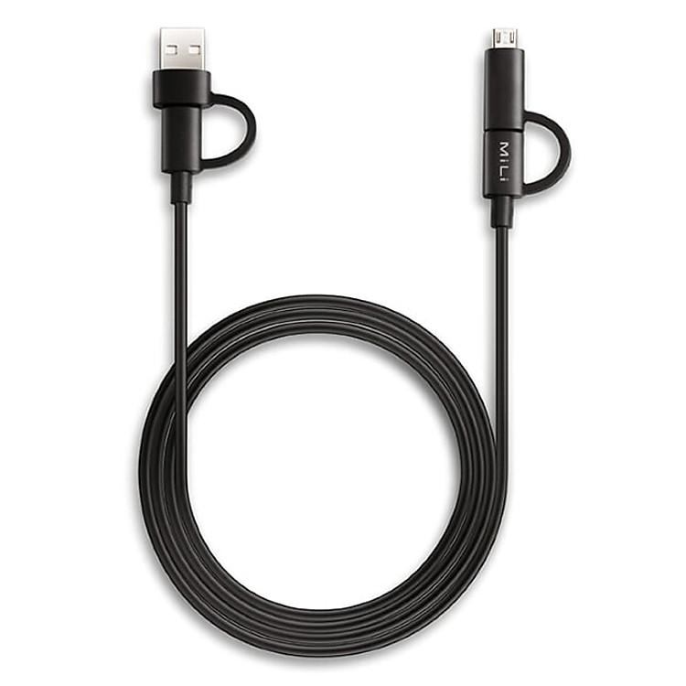 Dây Cáp Sạc 4 Trong 1 Input USB Type-C/USB-A và Output USB Type-C/Micro USB MiLi 1m - HX-L41 - Hàng Chính Hãng