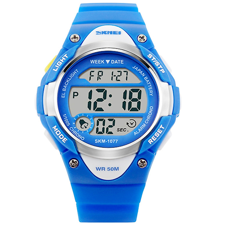 Đồng hồ trẻ em dây cao su Panda SKM 1077 (Xanh)