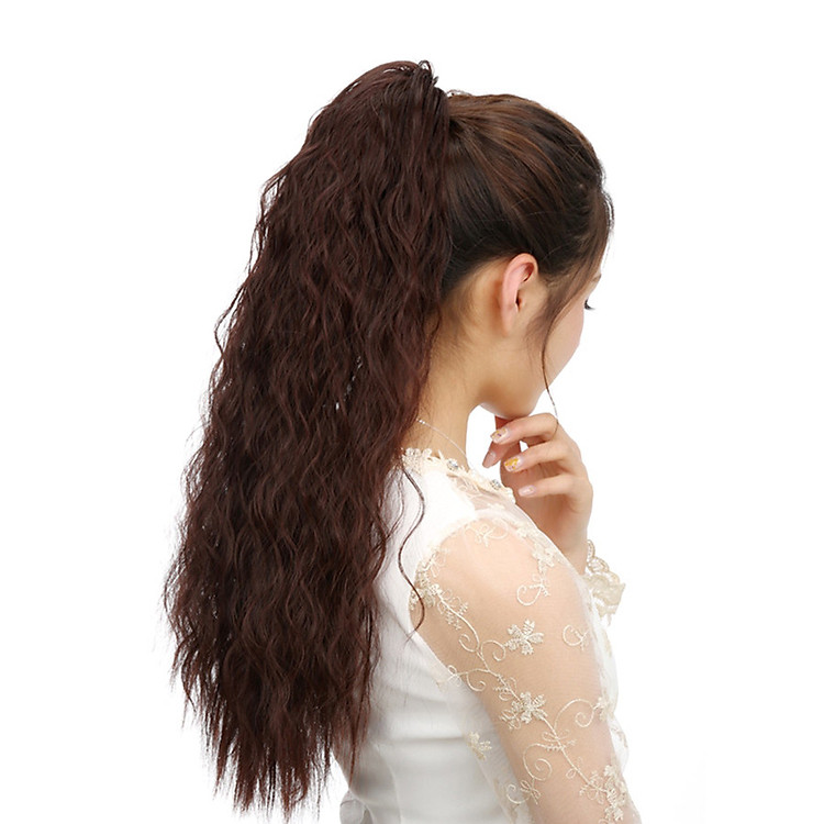 Tóc Giả Ngoặm Xù Sóng Nước N153, ngoạm kẹp tóc giả, quặm tóc giả, tóc giả kẹp ngoạm