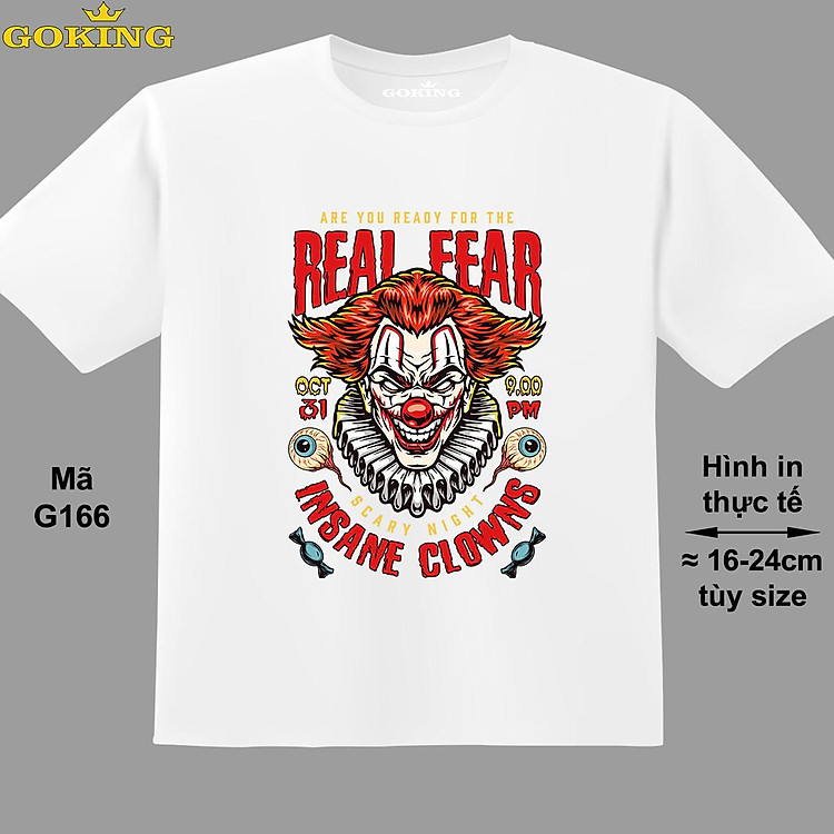 REAL FEAR, mã G166. Áo thun siêu đẹp cho cả gia đình. Form unisex cho nam nữ, trẻ em, bé trai gái. Quà tặng ý nghĩa cho bố mẹ, con cái, bạn bè, doanh nghiệp, hội nhóm. Áo phông hàng hiệu Goking cao cấp in hình chữ 3D.