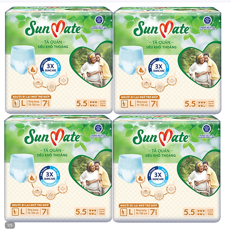 Mua Combo 4 Gói Tã Quần Sunmate L7 Chính hãng Ưu đãi