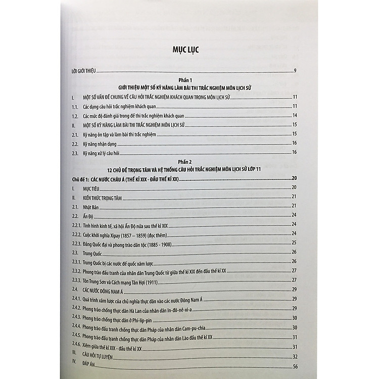 12 Chủ Đề Trọng Tâm Và Rèn Kỹ Năng Làm Bài Thi Trắc Nghiệm Môn Lịch Sử Lớp 11 - Ảnh 2