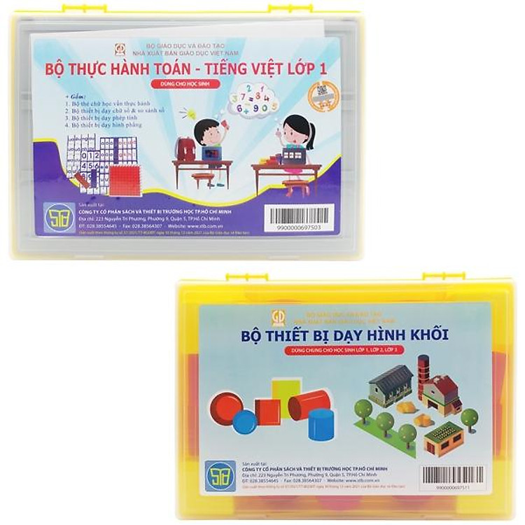 Bộ Hộp Thực Hành Toán Và Tiếng Việt Lớp 1