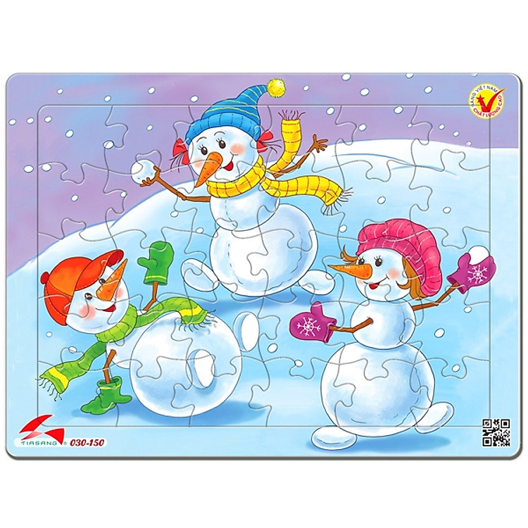 Tranh Xếp Hình A4 30 Mảnh – Giáng Sinh Chính hãng Tiết kiệm