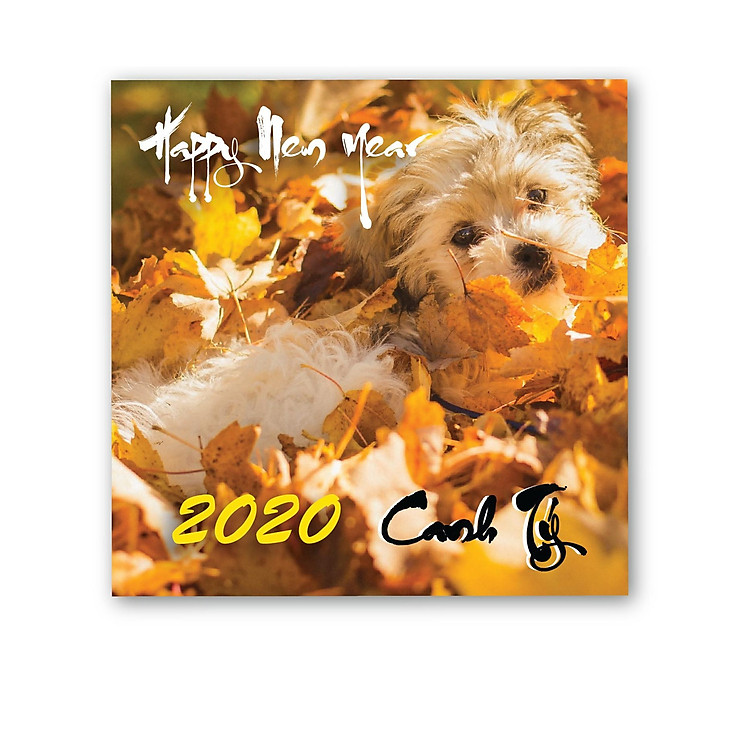 Lịch treo tường " Chú chó đón xuân"