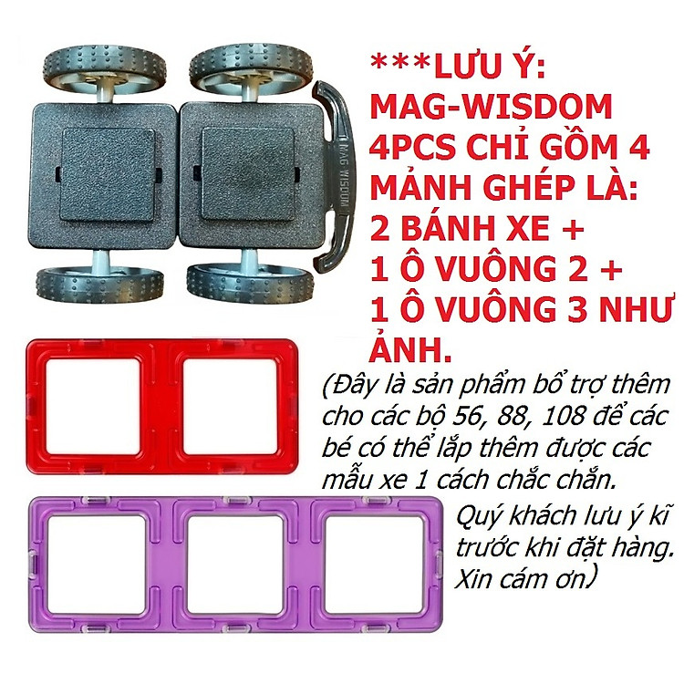Mua Đồ chơi nam châm xếp hình Mag Wisdom - 4PCS Chính hãng Giá tốt - Hình ảnh 3