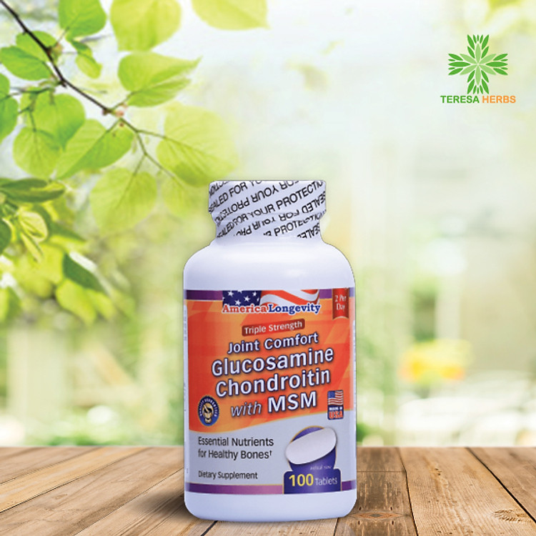 (HSD 06/2026) Viên Uống Glucosamine Chondroitin With Msm Giúp Giảm Đau Do Viêm Xương Khớp Hộp 100 Viên