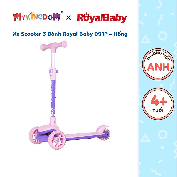 Mua tại MyKingdom: Xe SCOOTER 3 Bánh Royal Baby Hồng - Ngập tràn khuyến mãi
