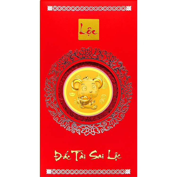 Bao lì xì vàng 24K Kim Tý 2020 - Mẫu 3 - ANCARAT
