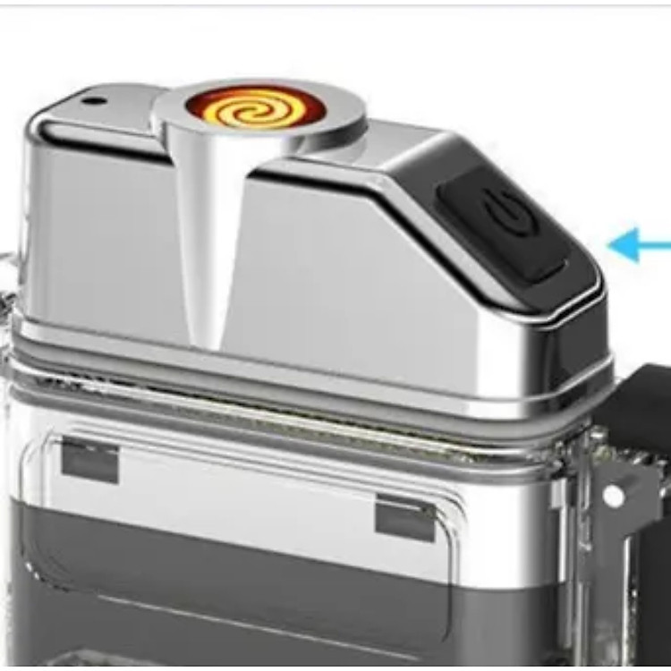 Bật Lửa Điện Cao Cấp 3 in 1 (Đèn Pin LED, Móc Khoá, Sạc Nhanh Type C, Chống Nước IPX6) - Ảnh 3