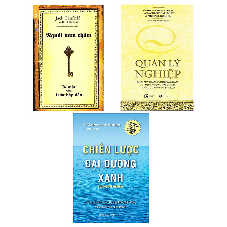 Combo Sách Kĩ Năng Quản Lý Nghiệp (Tái Bản) + Người Nam Châm - Bí Mật Của Luật Hấp Dẫn (Tái Bản) + Chiến Lược Đại Dương Xanh (Tái Bản 2017)
