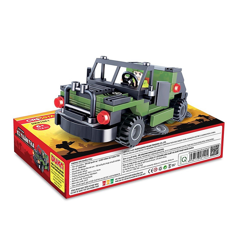 Đồ Chơi Lắp Ráp Duka Xe Tuần Tra Chính hãng Giá tốt - Hình ảnh 3