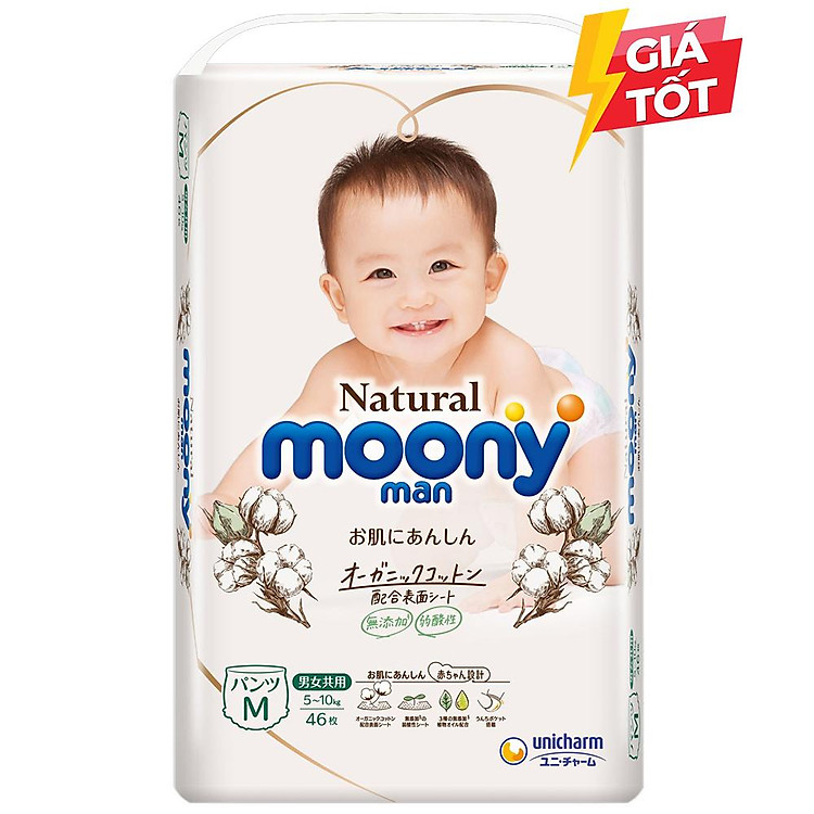 Mua Bỉm Moony Natural size M 46 miếng Giá tốt