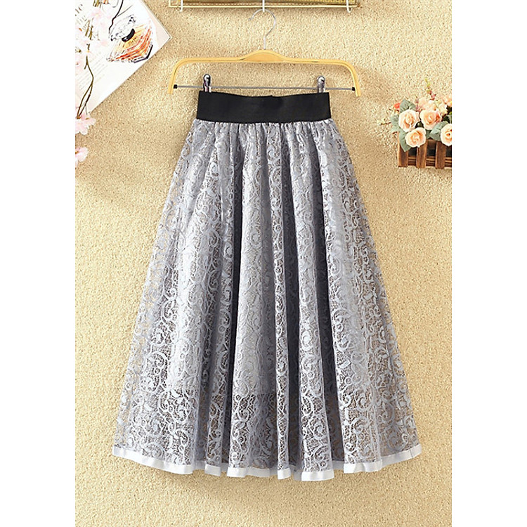 Chân váy ren hoa xòe 2 lớp Haint Boutique Cv18