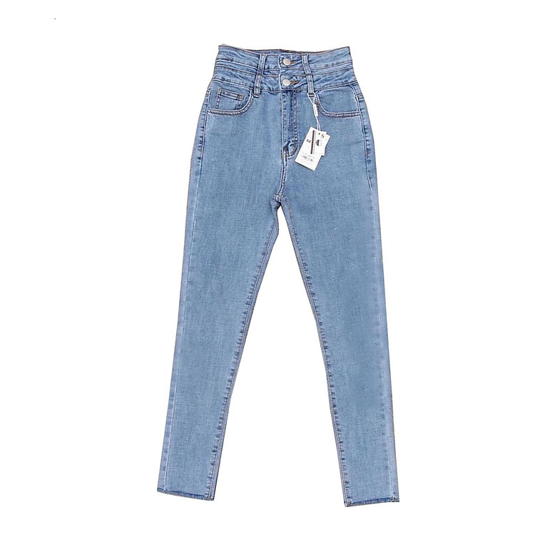 Quần jean nữ lưng cao Julido, chất jean cotton co dãn tôn dáng phụ nữ eo thon mẫu DOT4