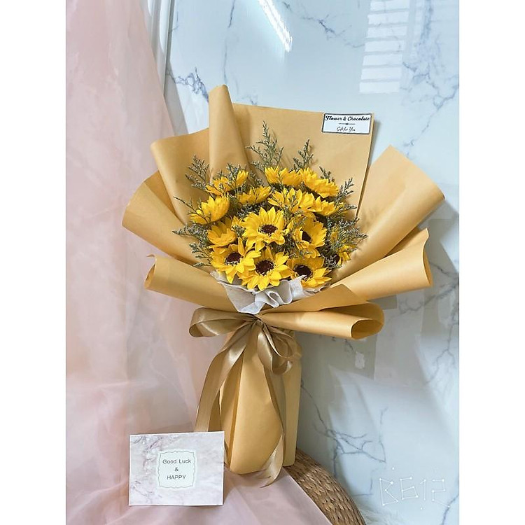 Bó hoa sáp hướng dương siêu to