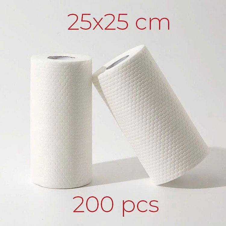 Khăn giấy cuộn đa năng lau bếp bát đĩa đồ gia dụng kích thước 20x25cm thấm hút tốt, dai khó rách, có thể tái sử dụng