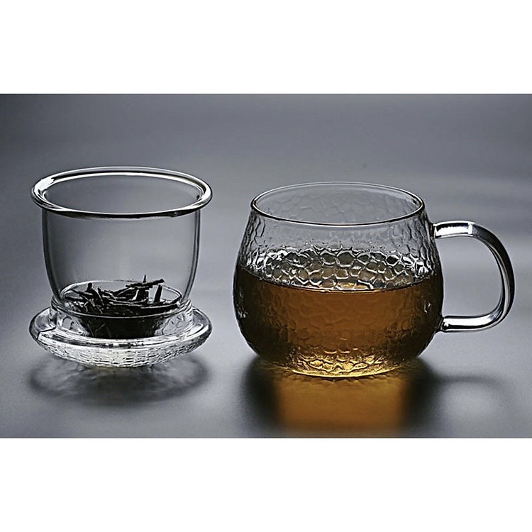 Cốc pha trà thủy tinh cao cấp có lõi lọc crystan 360ml - ANTH418
