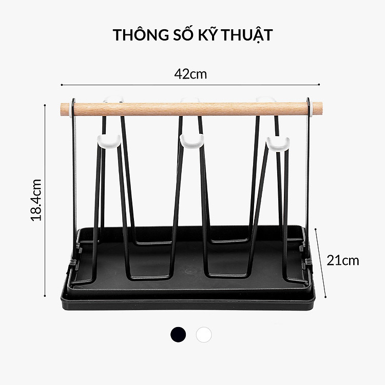 Mua Giá úp ly cốc kèm khay hứng Chính hãng Tiết kiệm - Hình ảnh 2