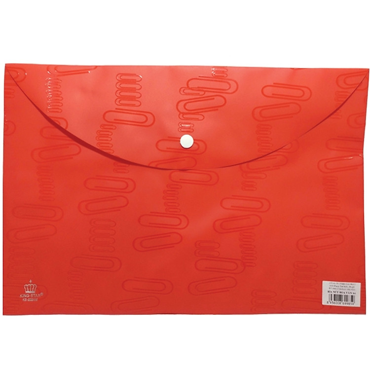 Bìa Nút Hoa Văn A4 King-Star KS-209AM – Đỏ