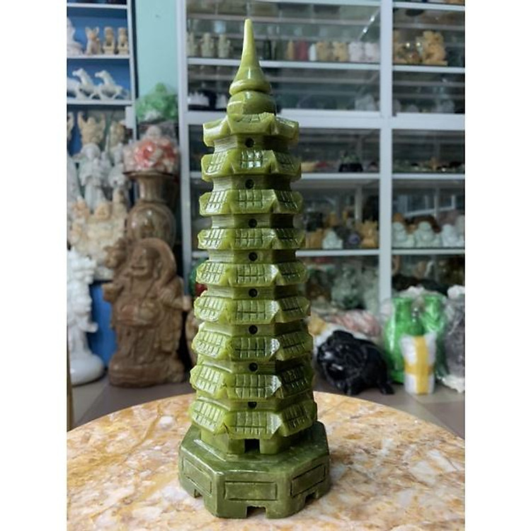 Tháp Văn Xương 9 Tầng Đá Ngọc - cao 30cm