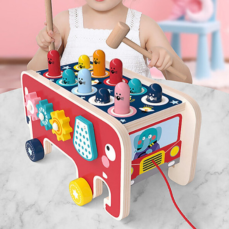 Đồ chơi Gỗ Đập Chuột 3IN1, Đồ chơi đập chuột cho bé