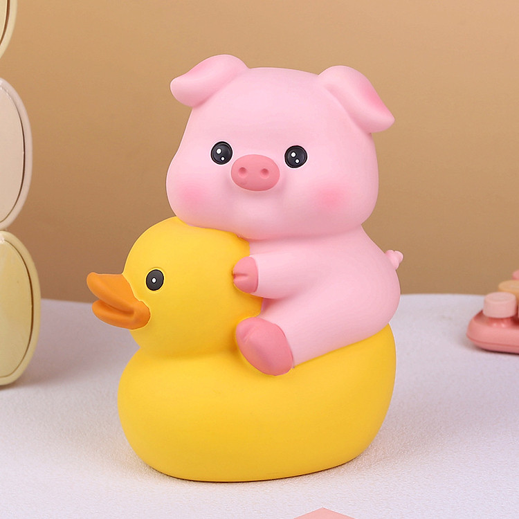 Ống Tiết Kiệm Heo Cưỡi Vịt (18cm) - Ảnh 3