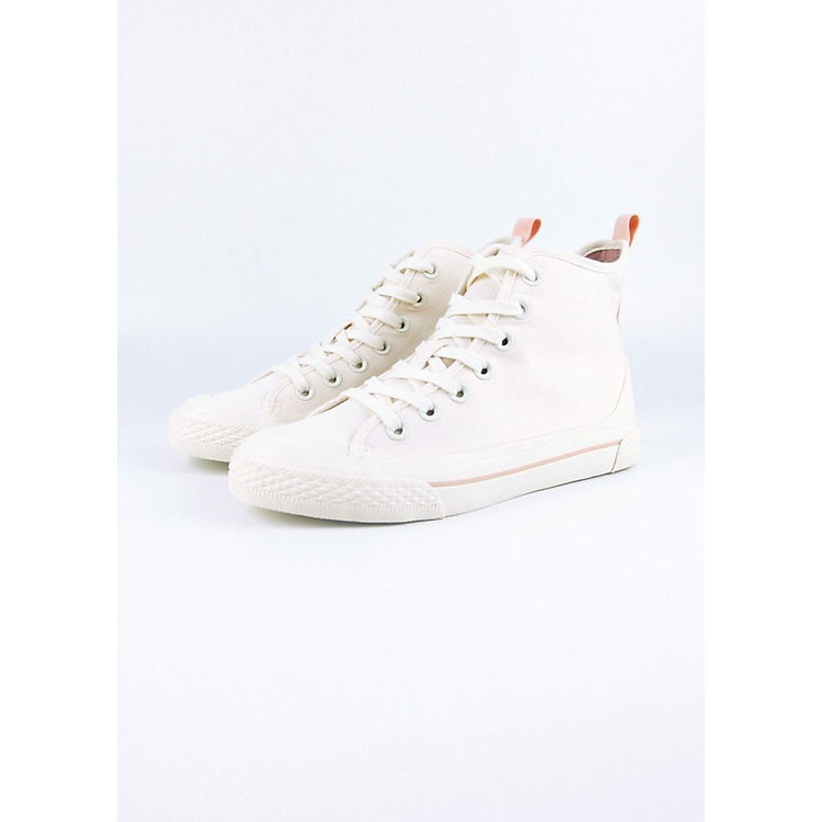 Giày Sneakers Nữ Cổ Cao DinCox White D09