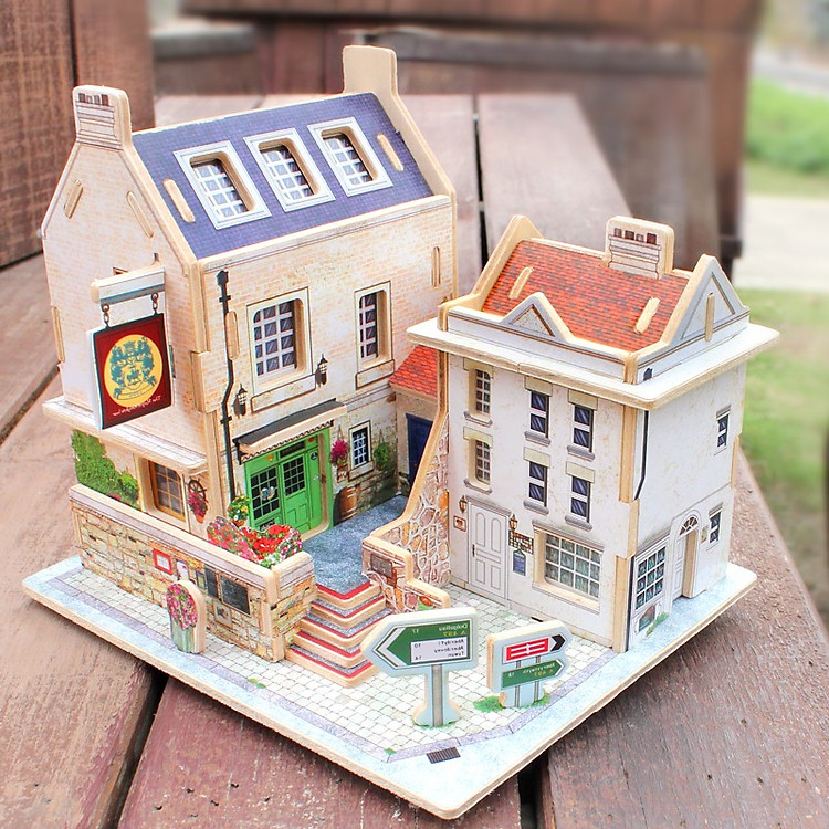 Đồ chơi lắp ráp gỗ 3D Mô hình Quán Bar Anh Pub F133