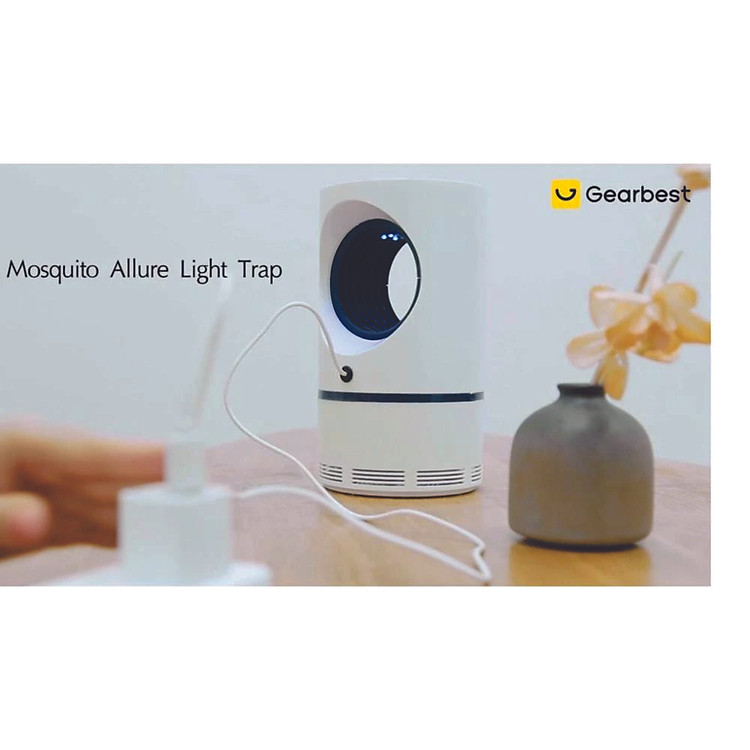 Đèn Bắt Muỗi Tia UV Cao Cấp, Máy Bắt Muỗi Diệt Côn Trùng Thông Minh Có Quạt Hút Cổng USB Chính Hãng