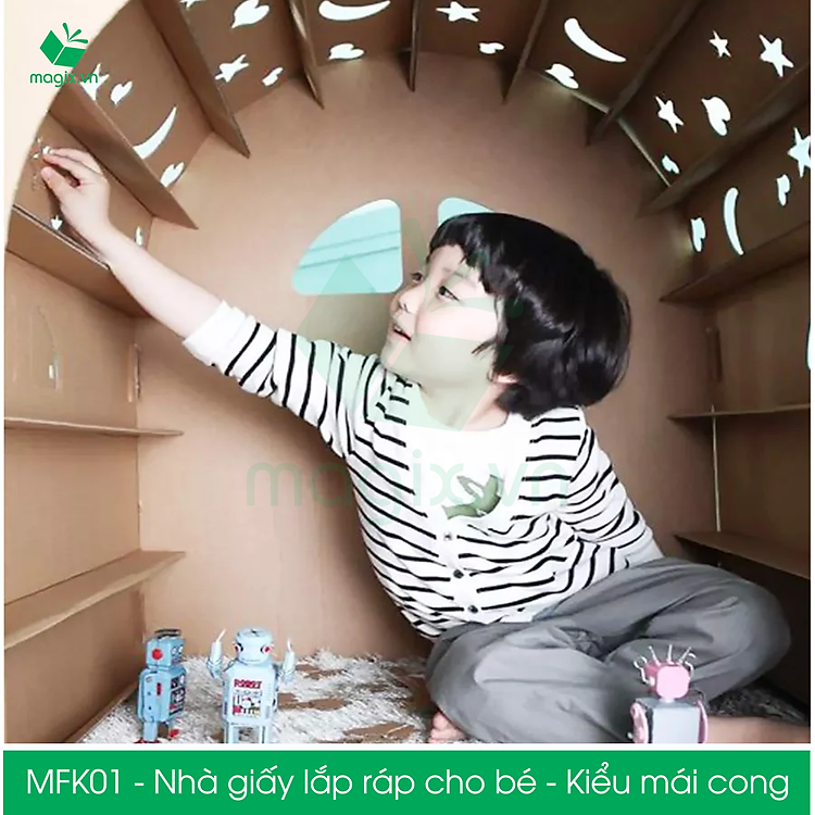 MFK01 - Nhà giấy carton cho bé Chính hãng Giá rẻ - Hình ảnh 2