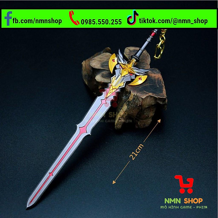 Mô hình game Genshin Impact - The Black Sword 21cm v2.0