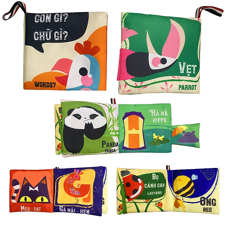 Sách Vải Sơ Sinh Kích Thích Thị Giác Chính hãng Giá tốt - Hình ảnh 3