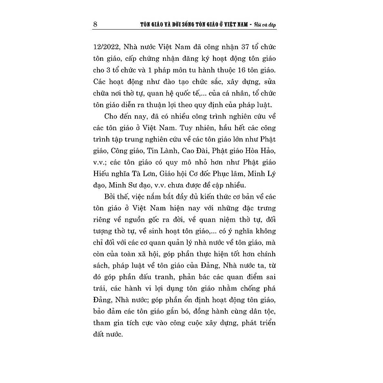 Tôn giáo và đời sống tôn giáo ở Việt Nam - Hỏi và đáp (bản in 2024) - Ảnh 6