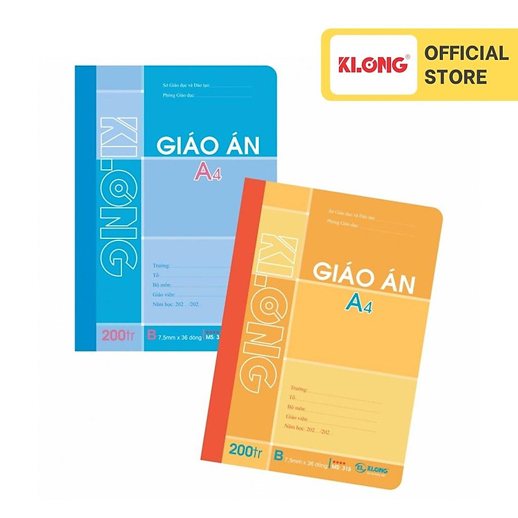 Sổ giáo án kẻ ngang KLONG A4 (200 trang)