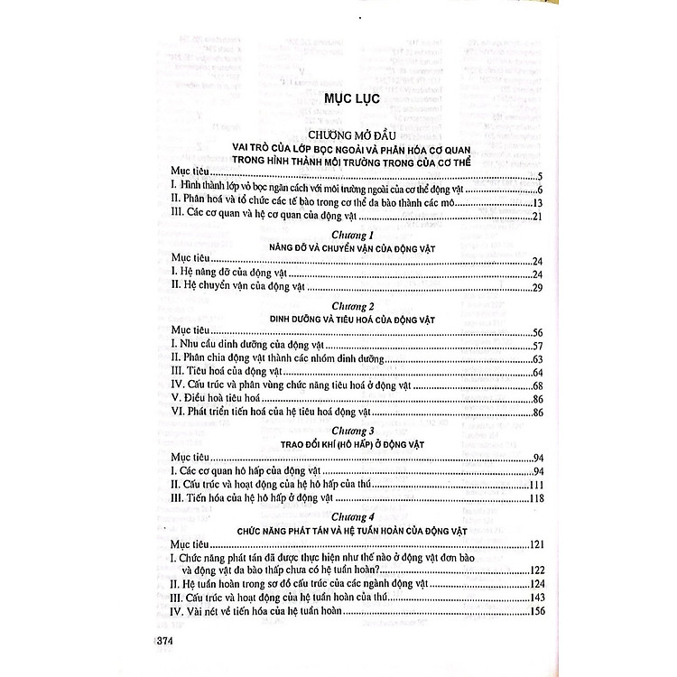 Giáo trình Hoạt Động Sống và Tiến Hóa của Các Hệ Cơ Quan Động Vật - Ảnh 2