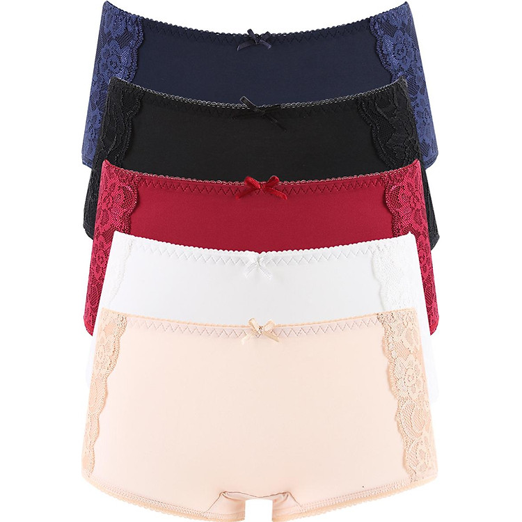 Bộ 5 Quần Lót Nữ Thun Lạnh Lưng Cao Mignon QN014 - Màu Ngẫu Nhiên