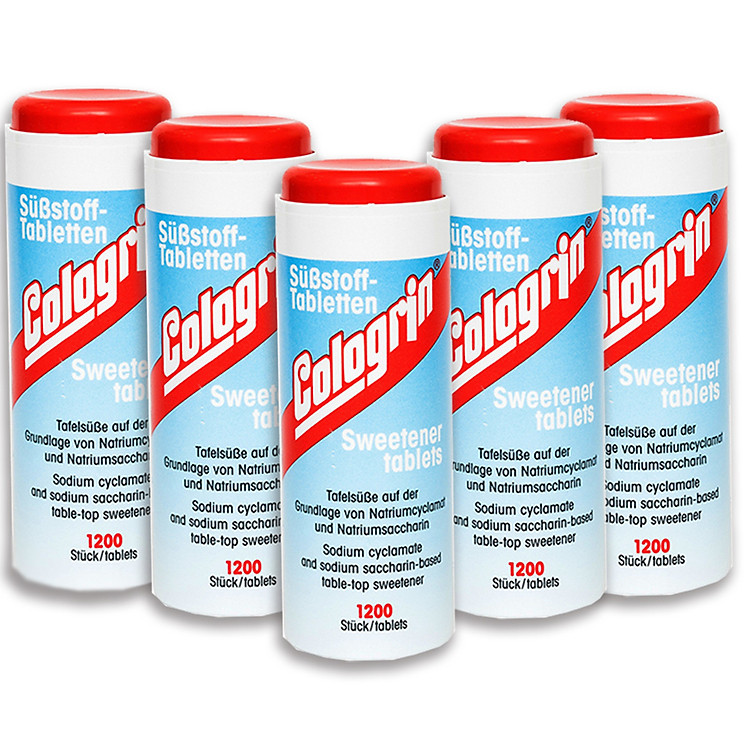 Combo 5 Lọ Thực Phẩm Chức Năng Đường Ăn Kiêng Thấp Calo Cologrin Kruger (1200 viên/ lọ)