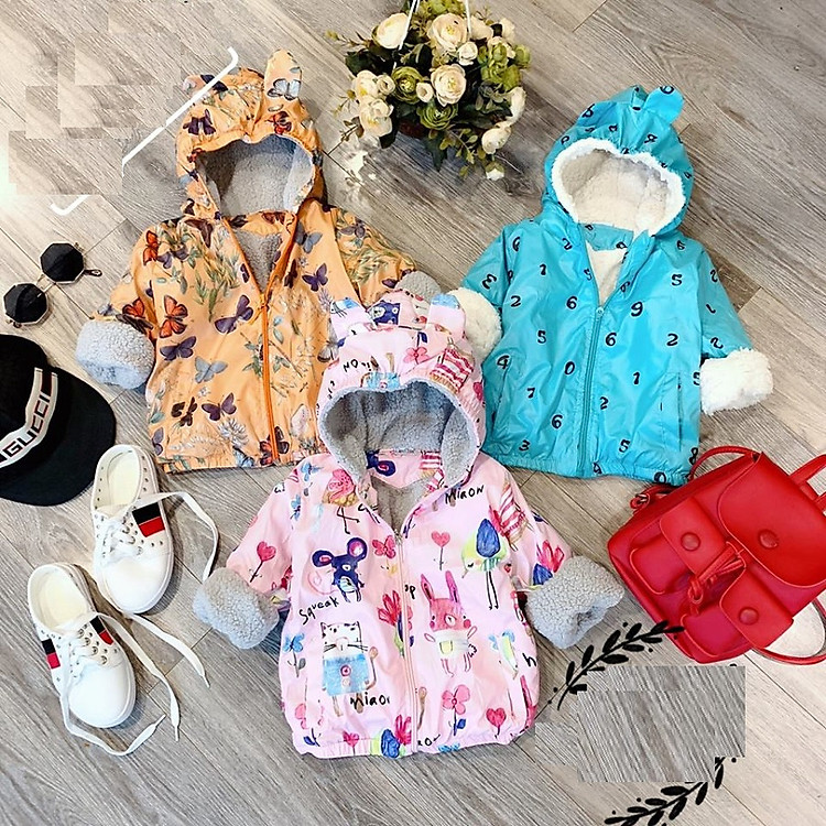 Áo khoác phao lót lông