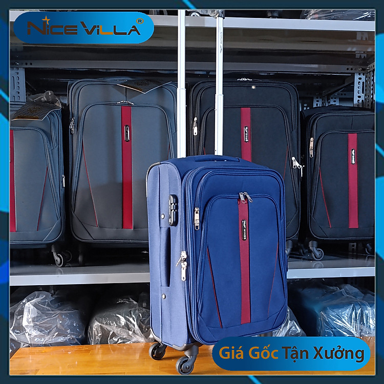 Vali vải 3 size 20 inch, 24 inch, 28 inch Với Khóa Kéo Mở Rộng 3cm Thẻ Tên Phía Sau