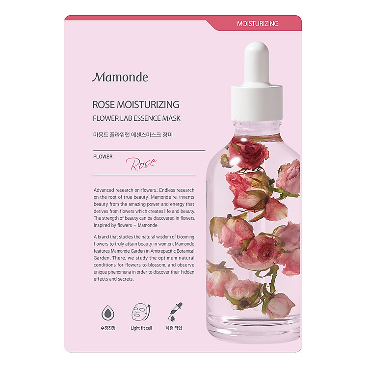 Mặt Nạ Giấy Cấp Ẩm Cho Da Từ Hoa Hồng Mamonde Rose Moisturizing Flower Lab Essence Mask 25ml - 110651105