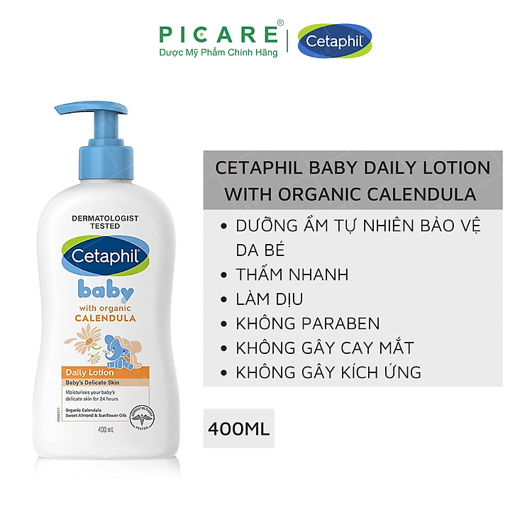 Sữa Dưỡng Ẩm Cetaphil Baby 400ml Chính hãng Giá rẻ - Hình ảnh 5