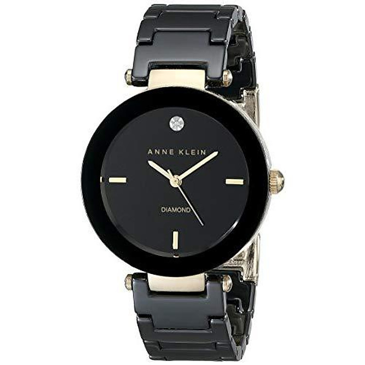 Anne Klein Women's Genuine Diamond-Accented Ceramic Bracelet Watch