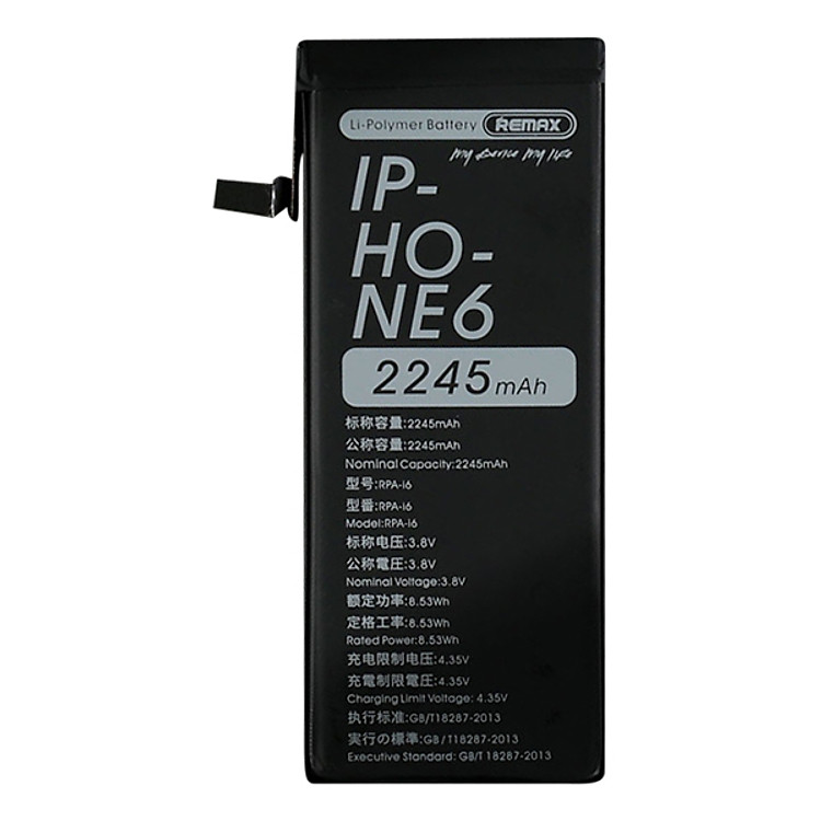 Pin iPhone 6 / 6s 2245mAh Remax RPA - I6 - Hàng Chính Hãng