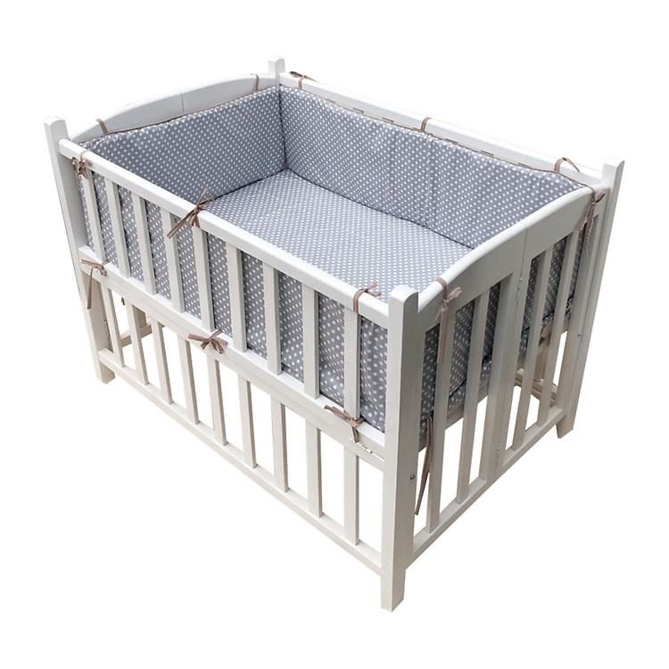 Bộ quây cũi 4 tấm và ga vải bọc đệm cũi cho bé Goldcat