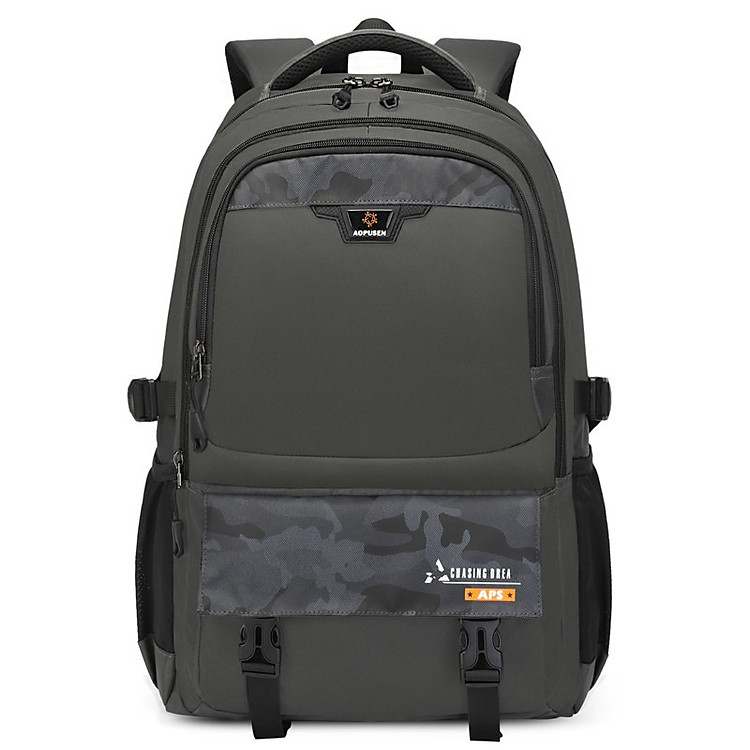Balo học sinh AOPUSEN 10387 - Chống thấm nước (Màu xám) - Ảnh 2